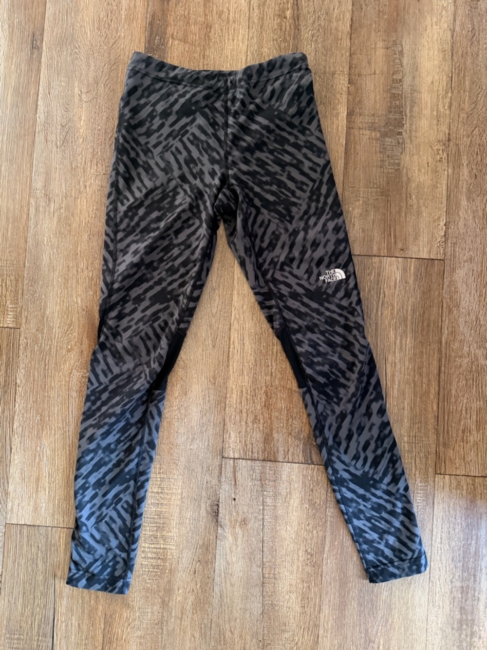 The North Face Black & Charcoal Patterned Girls' Leggings